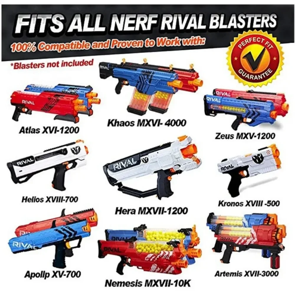 25/200 Rounds for Nerf Rival Refill Rival Darts Toy Gun Bullets for Rival Nerf Toy Gun Ball Dart for Nerf Rival Apollo Zeus Gun