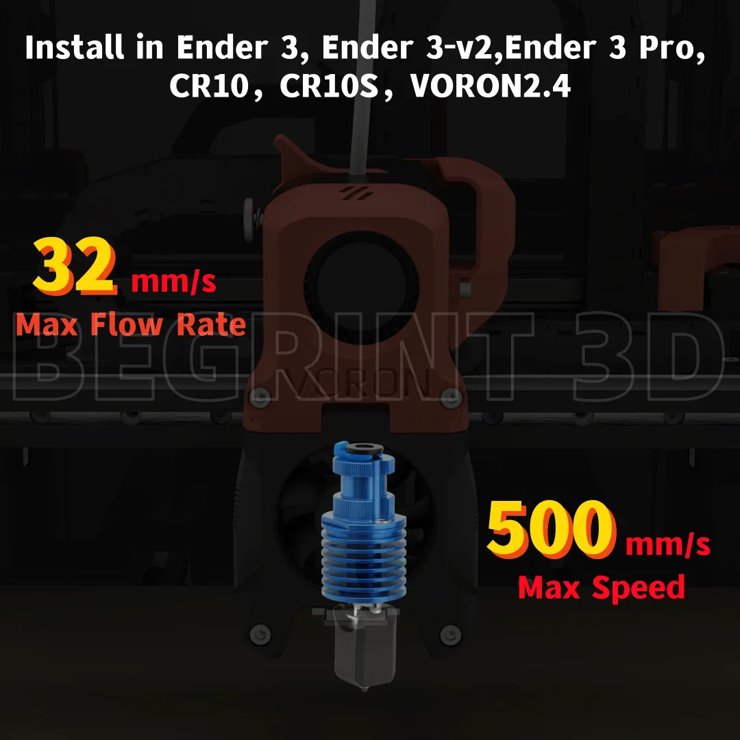 Hotend Upgrade TZ V6 3.0 Hotend Ceramic Heating Pad for Ender 3 Ender 3 V2 Ender 3 Pro FDM Vorn 2.4 High Speed Printing