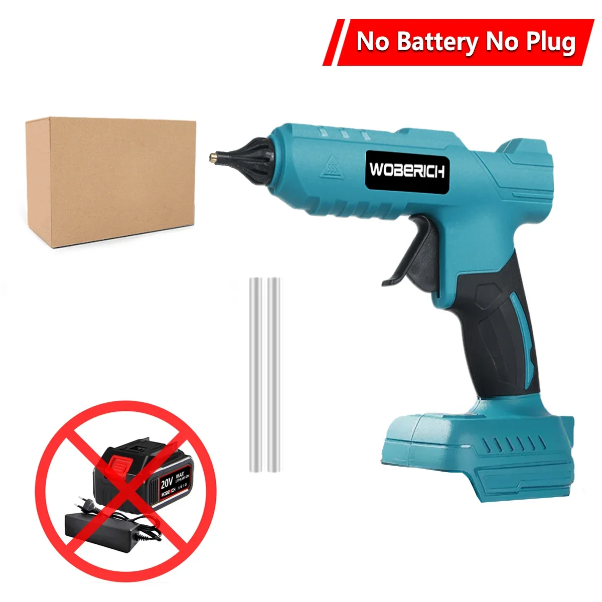 WOBERICH Electric Hot Melt Glue Gun for Makita 18V Battery Cordless Electric Glue Gun 11mm Glue Stick Hot Melt Welding Air Gun