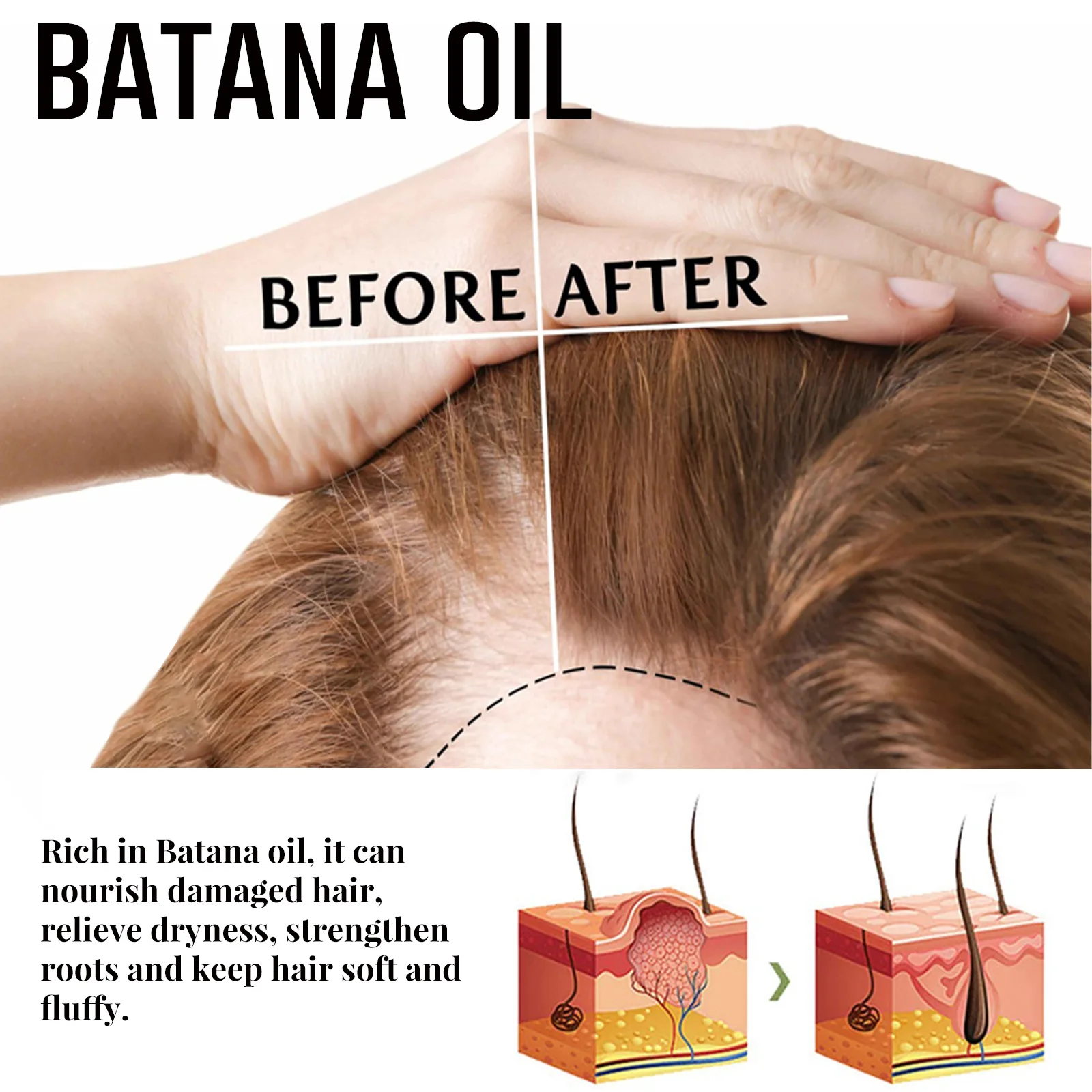 Batana Tight Hair Ball Nourishing Hair Root Repair Dry Hair