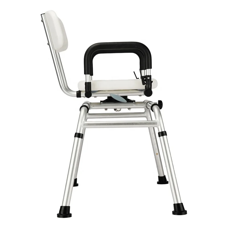 Health Care Supplies Adjustable Sliding Swivel Shower Chair Used Bathing Chairs Bath Bench Assistive Device