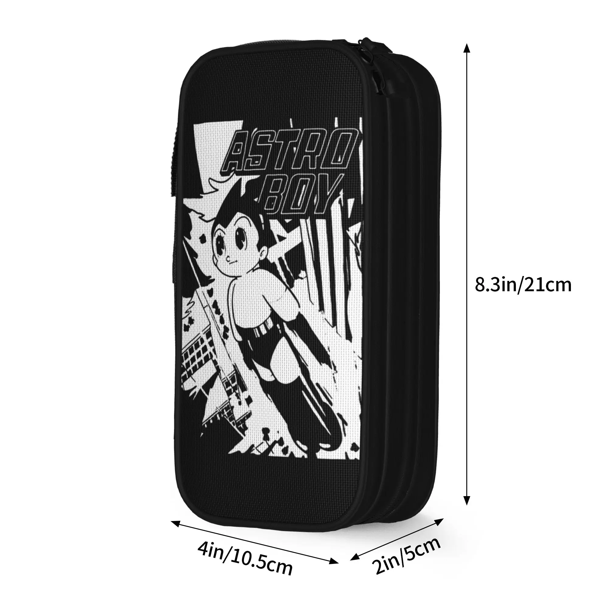 Fashion Astro Boy Mighty Atom Pencil Cases Astroboy Pencilcases Pen Holder for Student Large Storage Bags  Zipper Stationery