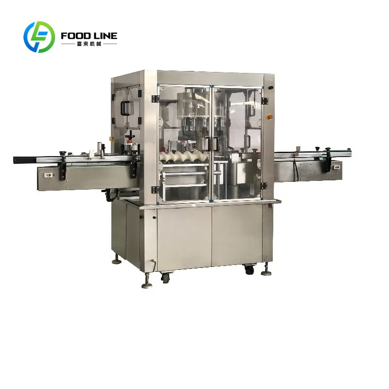 Customized Automatic Rotary Sticker Labeling Machine High Speed Stainless Steel for Round Bottle Beverage Food Cosmetic Industry