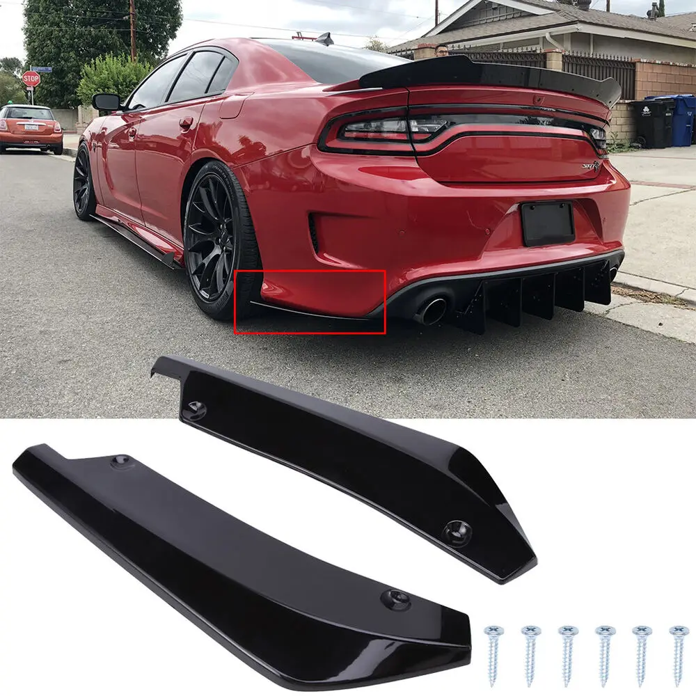 LAICY For Dodge Charger Challenger 2018-2021 Car Rear Bumper Splitter Diffuser Canard Wrap Spoiler Side Fender Skirt Lip Chin