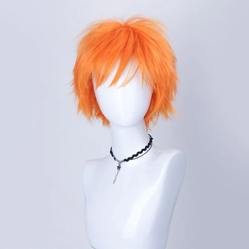 

Куросаки Ичиго Косплей Парик Кунигами Рэнсуке Парик Оранжевый Короткий Парик Косплей Аниме Косплей Парики Термостойкие Синтетические Парики