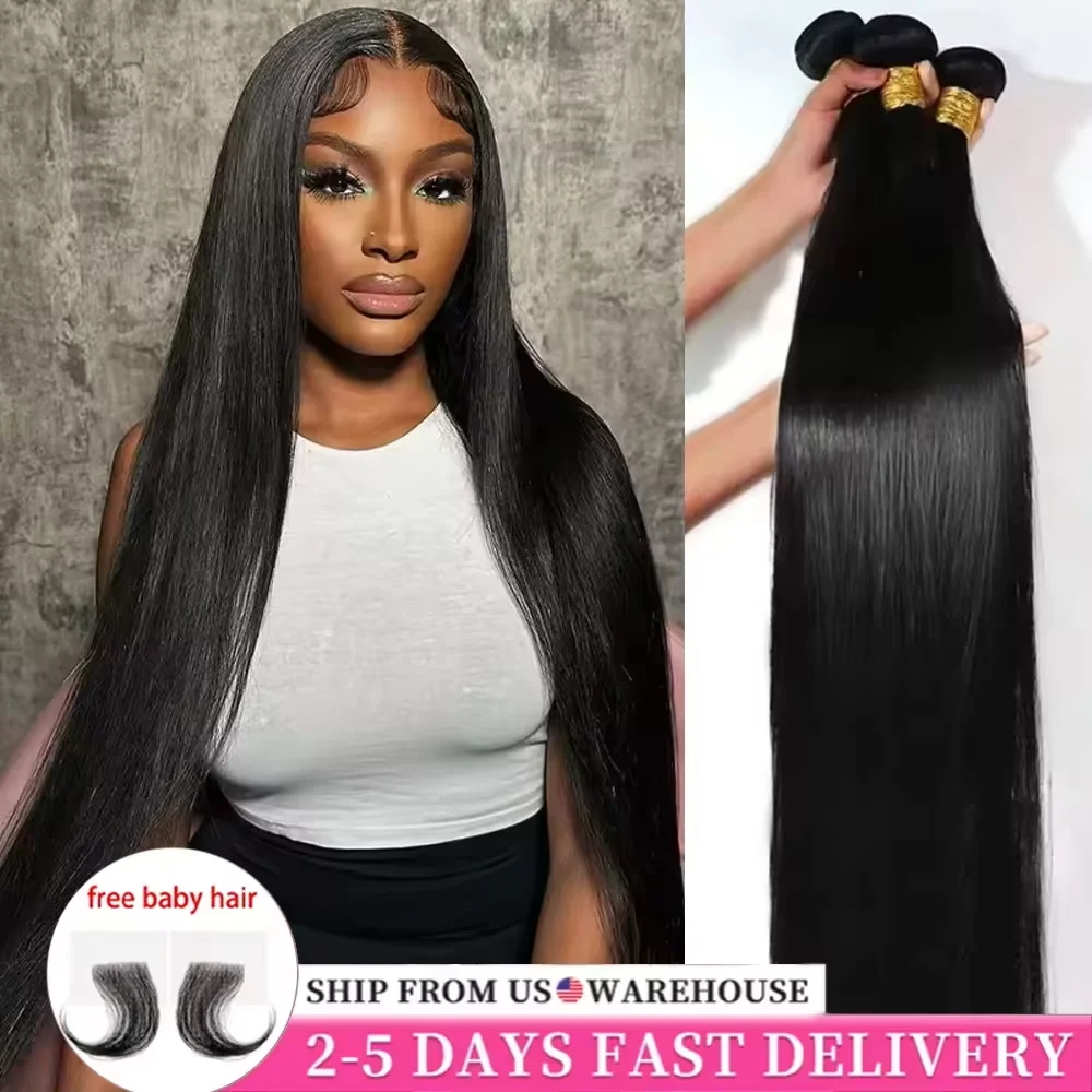 

Прямые пучки человеческих волос, пучки необработанных волос, 100% наращивание человеческих волос, натуральные черные бразильские пучки волос, быстрая доставка