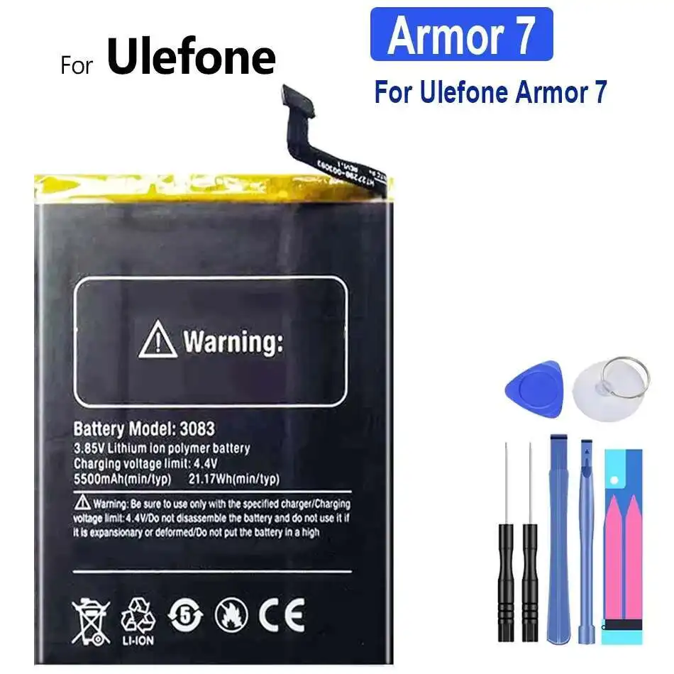 

Mobile Phone Battery Long Lasting 5500Mah High Capacity For Ulefone Armor 7 Armor7