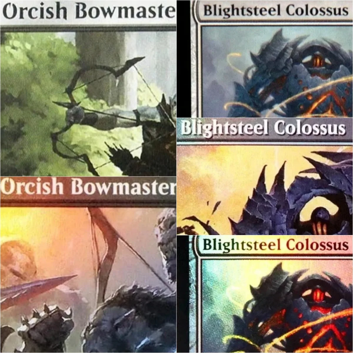 „Blightsteel Colossus/Orcish Bowmasters“ TCG M Proxy-Karten Hochwertiges Brettspiel Sammelkarten