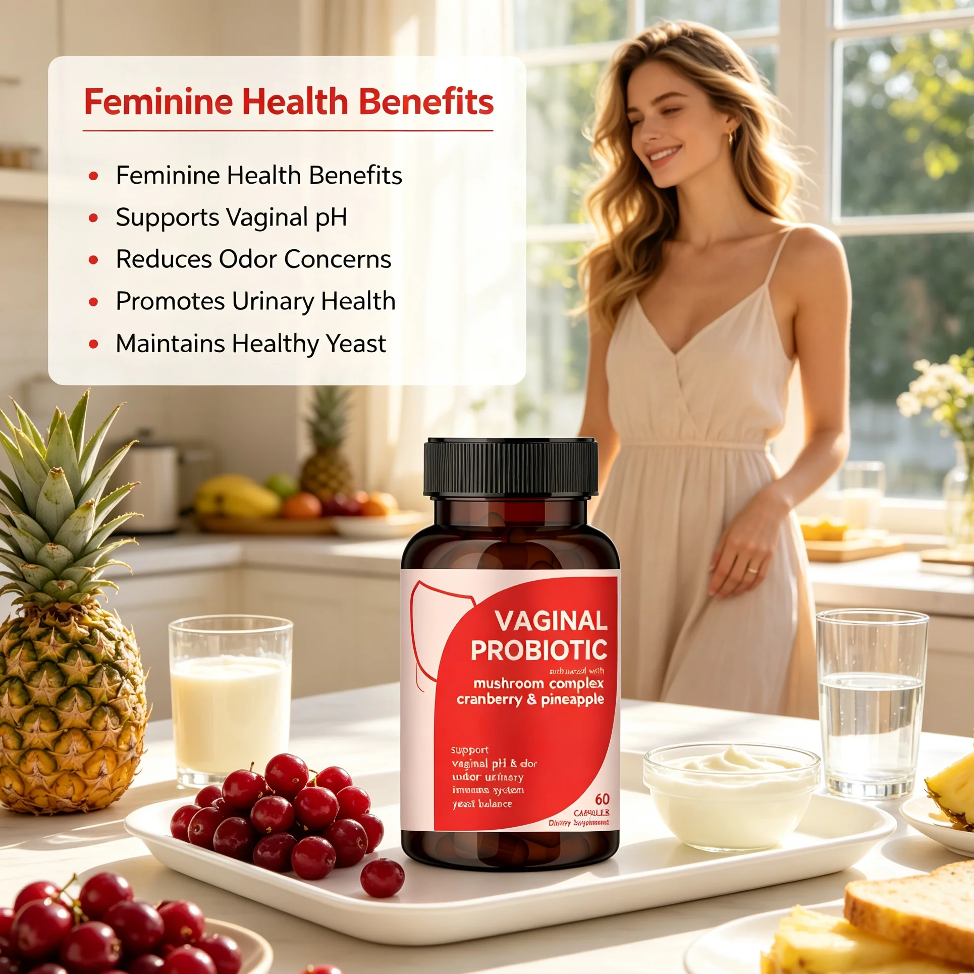 Probiotics Women Health - Women Cranberry Probiotic Capsules Oral Feminine