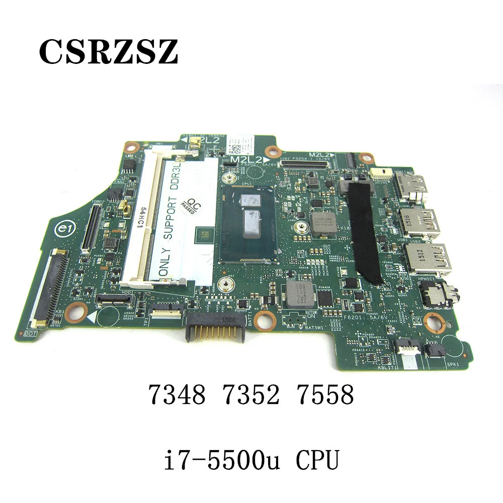 

CSRZSZ CN-08H90T 08H90T 8H90T 13321-1 Mainboard For Dell inspiron 7348 7352 7558 Laptop motherboard with i7-5500u CPU Teste work