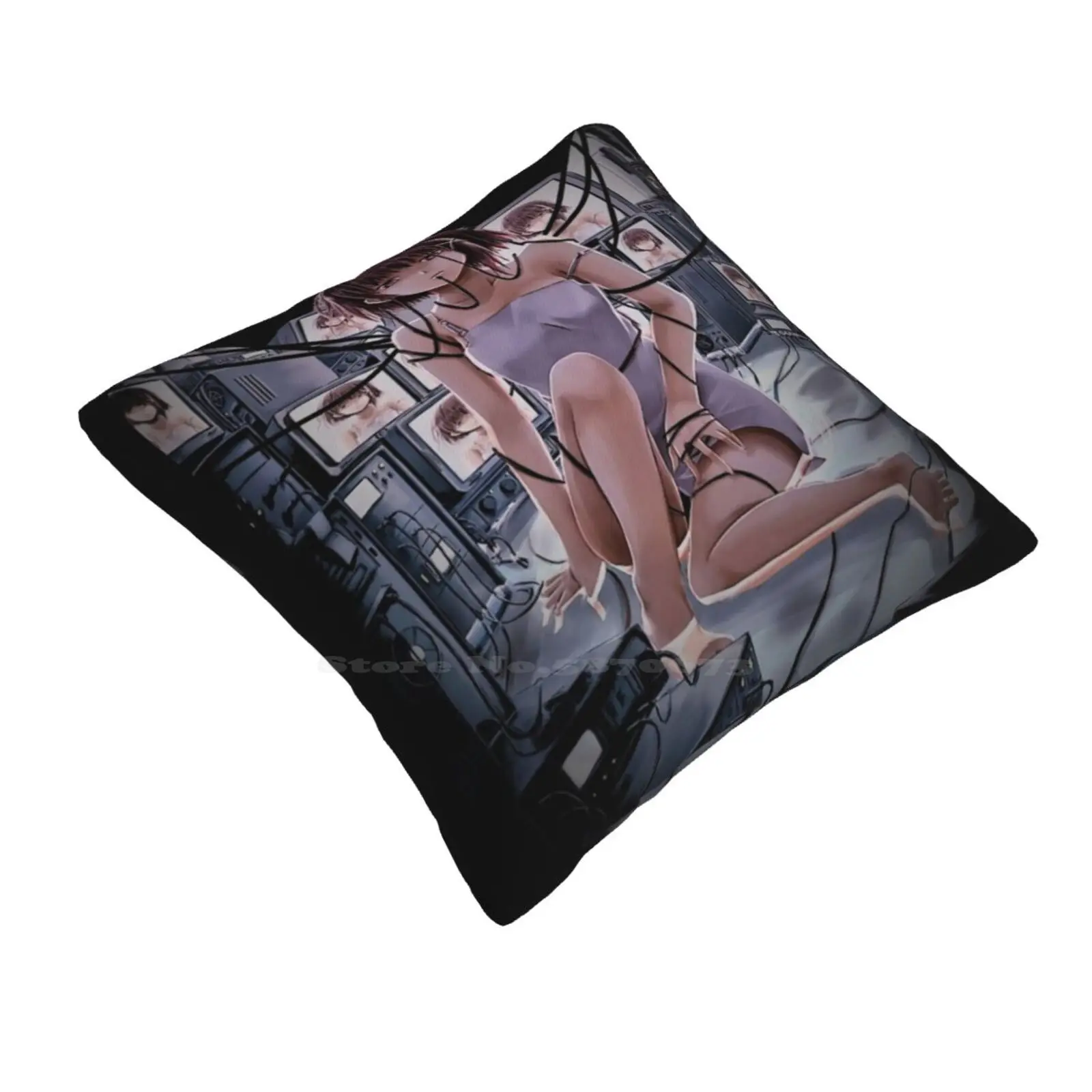 Lain Iwakura-Serial Experiments Lain Pillows Case Bedroom Home Decoration Serial Experiments Lain Virtual Girl Iwakura