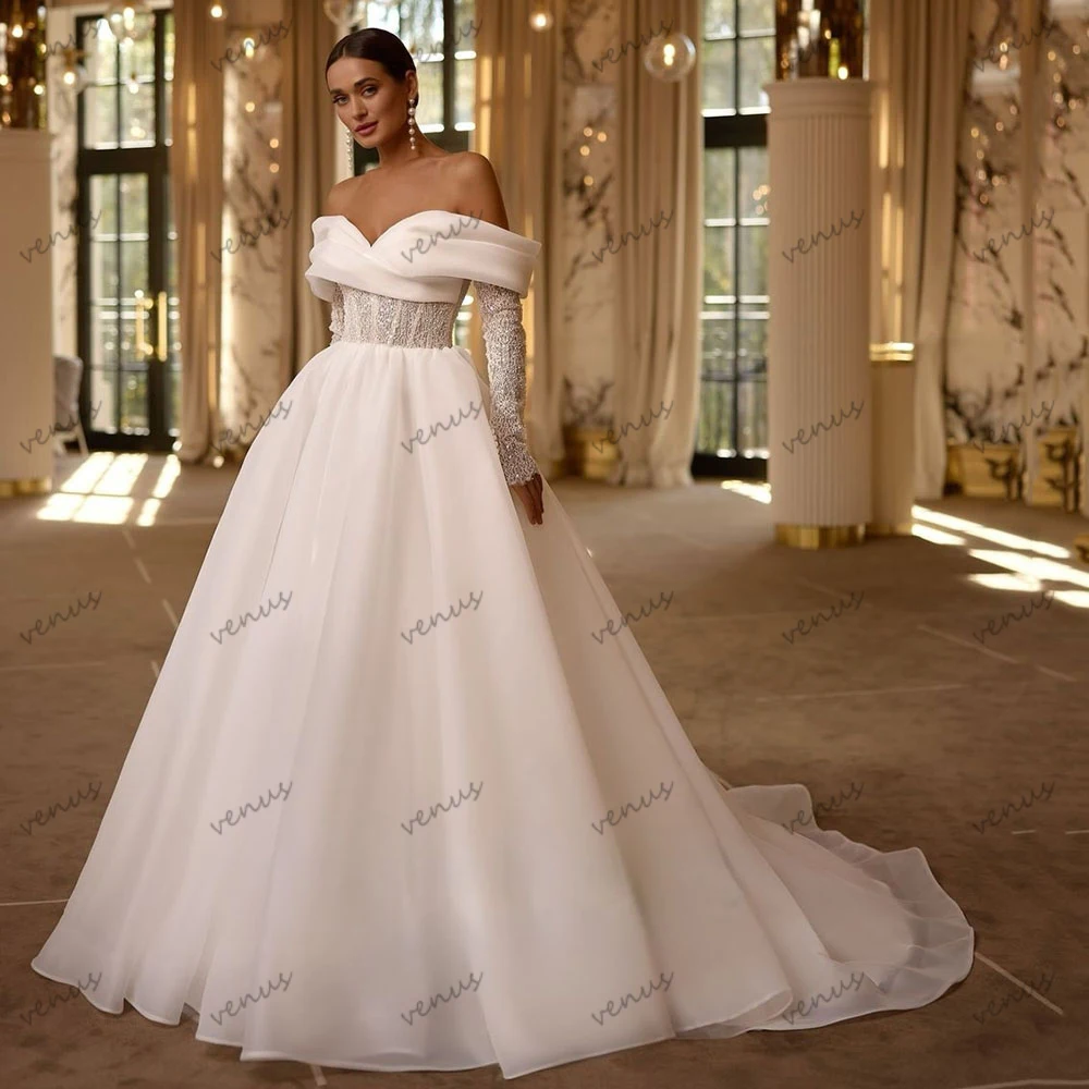 

Modern Wedding Dresses Gorgeous Bridal Gowns Lace Appliques Sleeveless Backless Robe Glamorous Vestidos De Novia Customized 2025