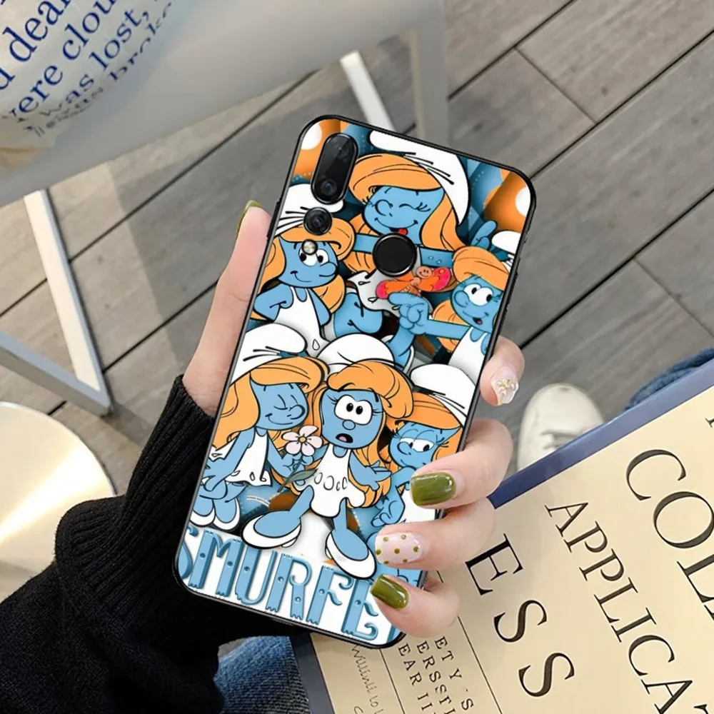 cartoon The S-Smurfs Anime Movie Phone Case For Huawei Y9 6 7 5 Prime Enjoy 7s 7 8 plus 7a 9e 9plus 8E Lite Psmart Shell