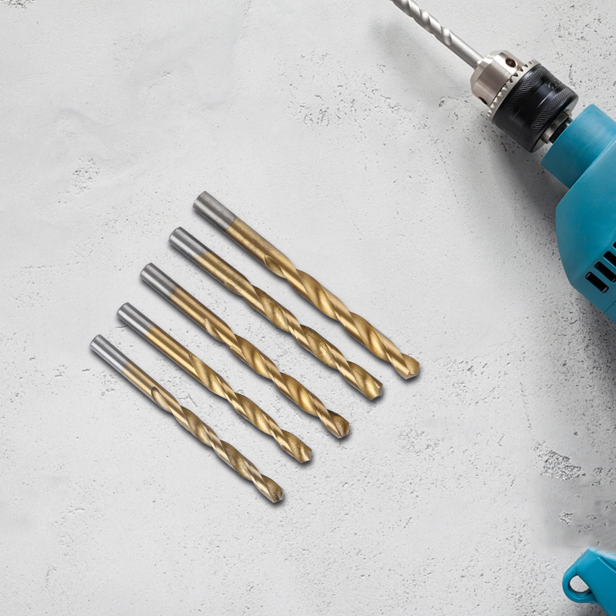 

19pcs Titanium Drill Bit Set for Plastic Drilling Straight H High Hardness Durable Lightweight Efficient Steel