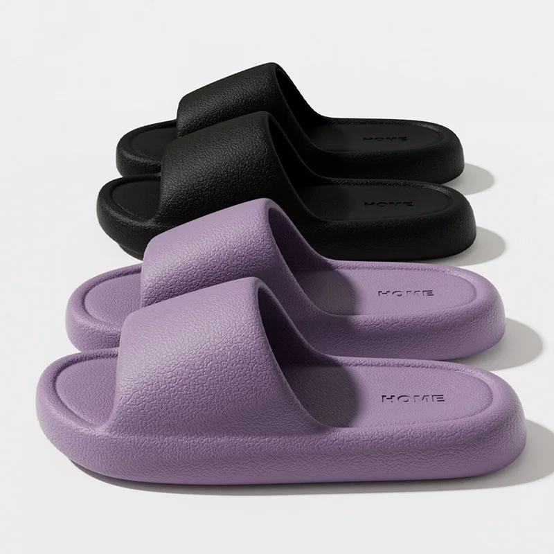 Soft Sole EVA Home Slippers For Women Thick Platform Home Bathroom Slides Woman Summer Non Slip Beach Flip Flops Couple Sandals
