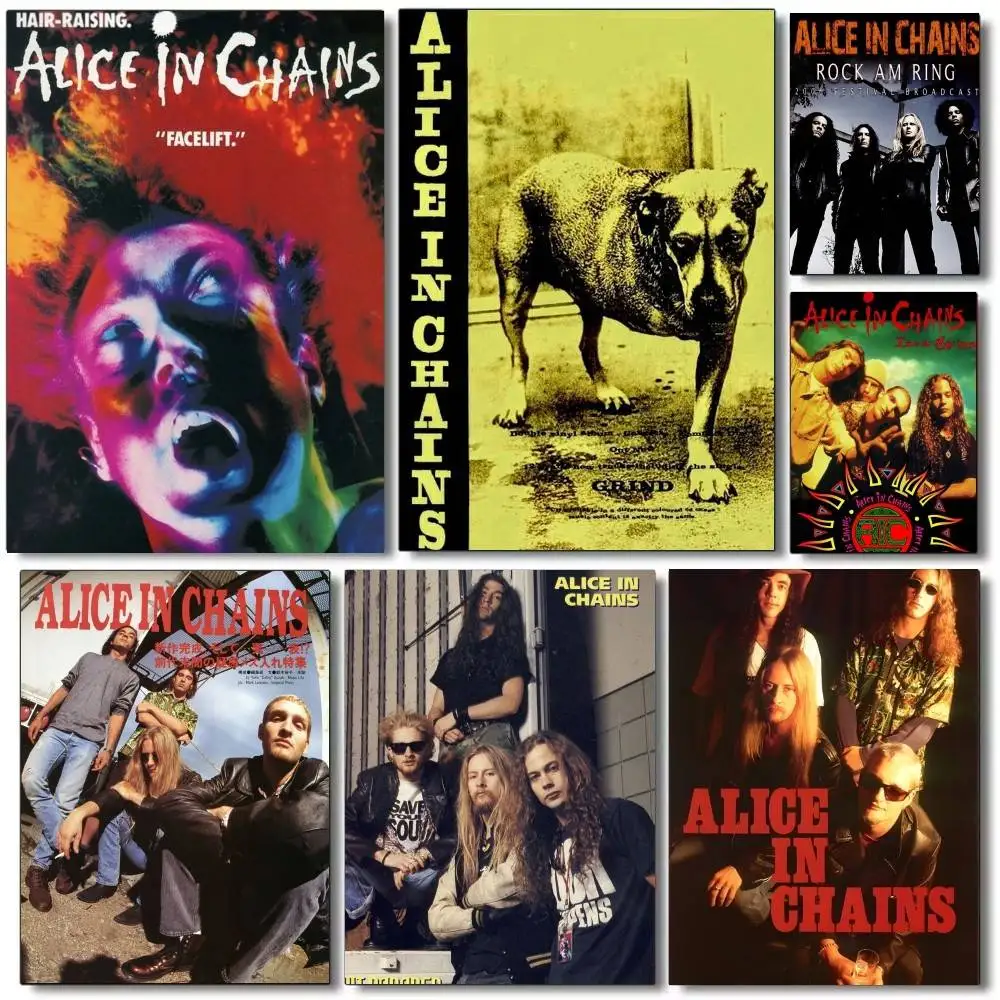 

A-Alice in C-Chains Band Poster Prints Poster Wall Painting Bedroom Living Room Wall Bar Restaurant Sticker