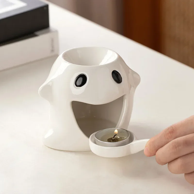 Quemador de incienso de cerámica 2025, quemador de aceite esencial de cerámica, calentador de fragancia, portavelas, difusor de Aroma, incienso de cera