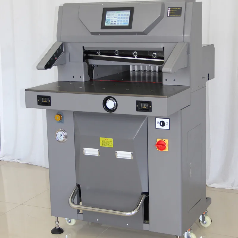 Heavy Duty Paper Cutter Double Hydraulic Fully Automatic 10cm Cutting Machine For Tender Documents