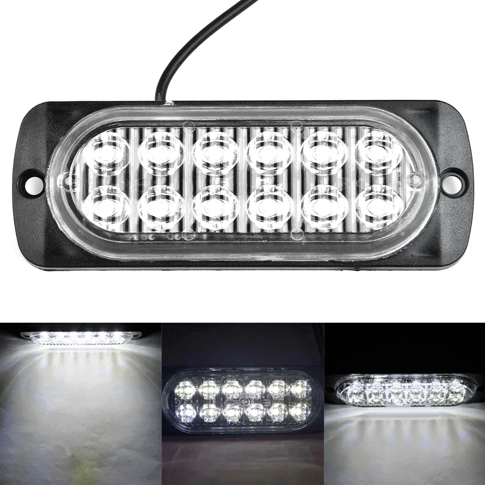 

DC 12V 36W White 12LED Car Safety Urgent Always Bright Light Strong Light Work Light Driving Fog Off-Road SUV Car Boat Light