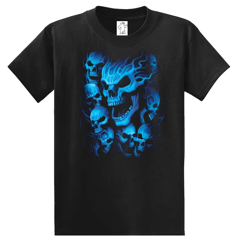 

Blue Skulls | Graphic Tee |Men's Shirts | Big and Tall Shirts | Men's Big and Tall Graphic T-Shirt