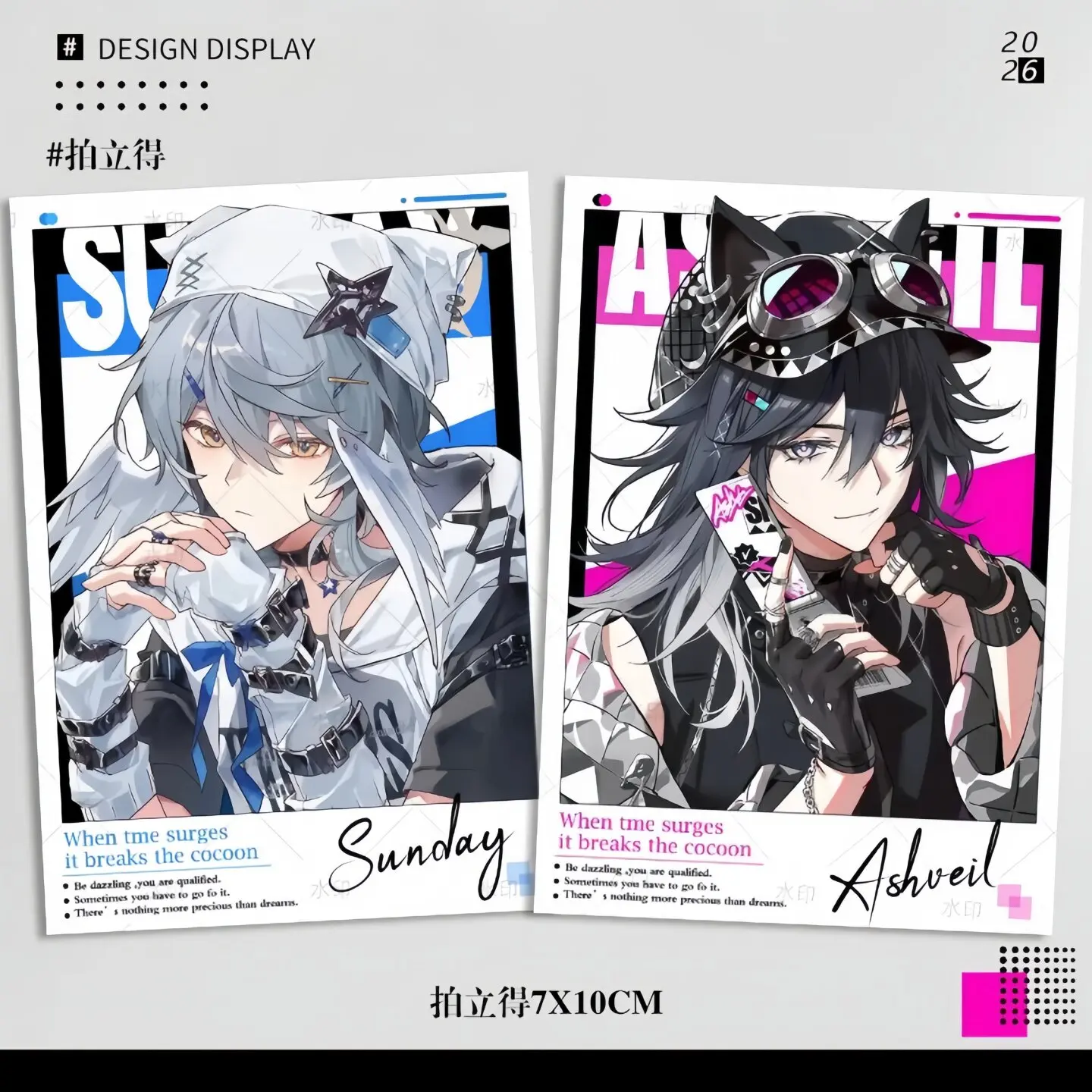

In Stock Honkai Star Rail Sunday Ashveil Anime Photocard Polaroid Style Collectible Cards For Adult Anime Game Collectors