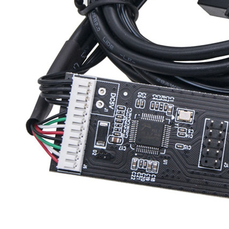 Divisor de cabeçalho USB2.0 9 pinos 1 a 4 divisor de hub de extensão com cabo de interface para adaptador de placa principal de PC