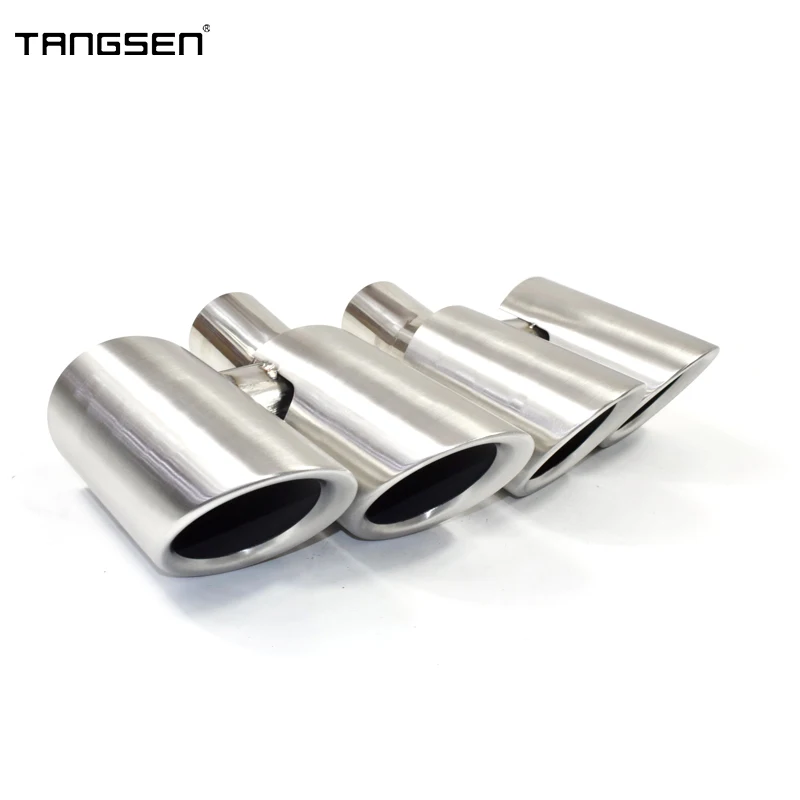 1 Pair Stainless Steel Car Quad Exhaust Tip Exhaust Pipe Muffler Tip Nozzle Tailpipe For Porsche Panamera 970 2010-2013