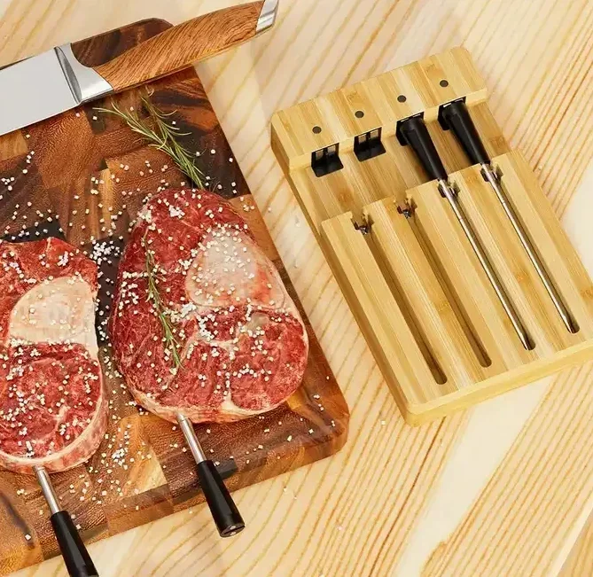 New 2026 Grill Bbq Meat Thermometer Smart Wireless Meat Thermometer FM206 With 4 Probes