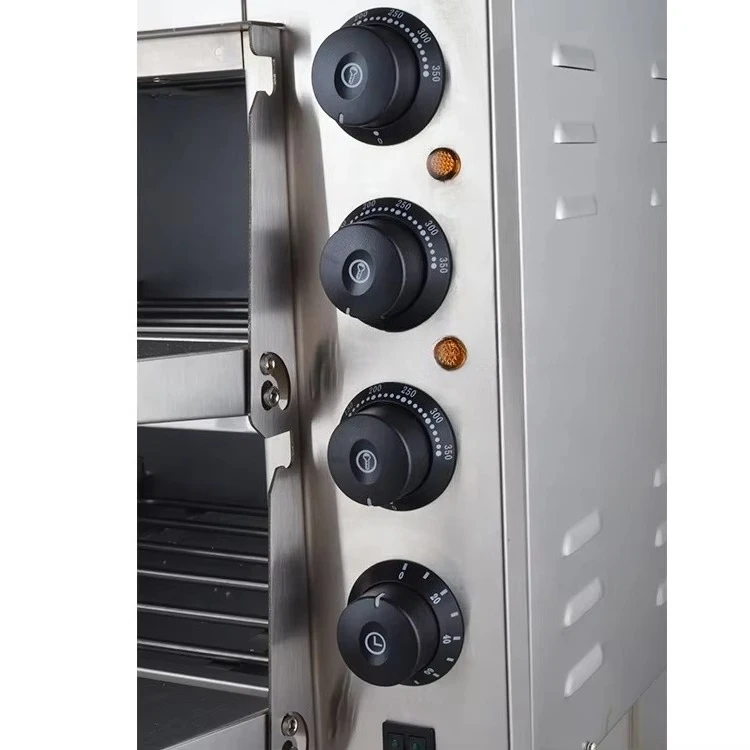 Двухслойная электрическая духовка из нержавеющей стали, большая коммерческая печь для выпечки хлеба/пиццы, оборудование для выпечки пиццы, коммерческое оборудование
