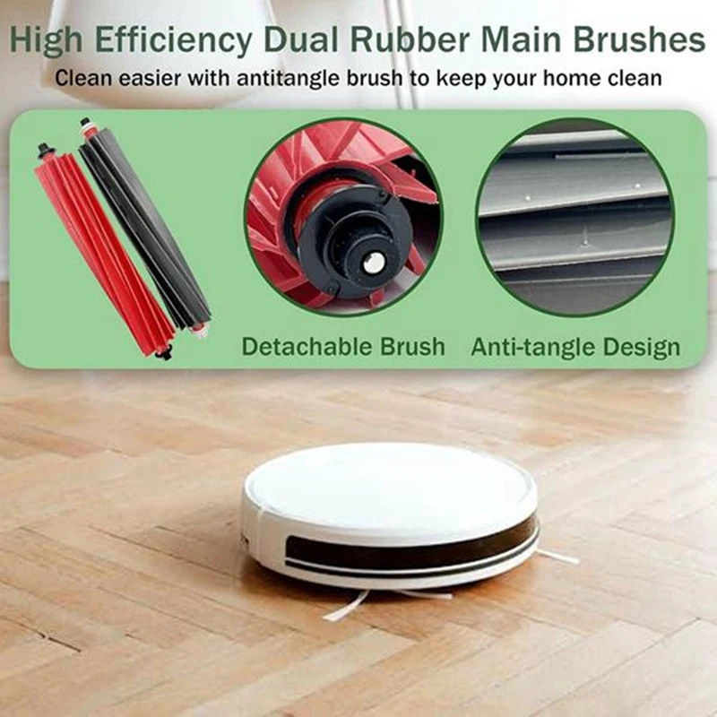 18PCS For Roborock Qrevo Master/V20/P10S Pro Vacuum Cleaner Accessories Main Side Brush HEPA Filter Mop Pads Dust Bag