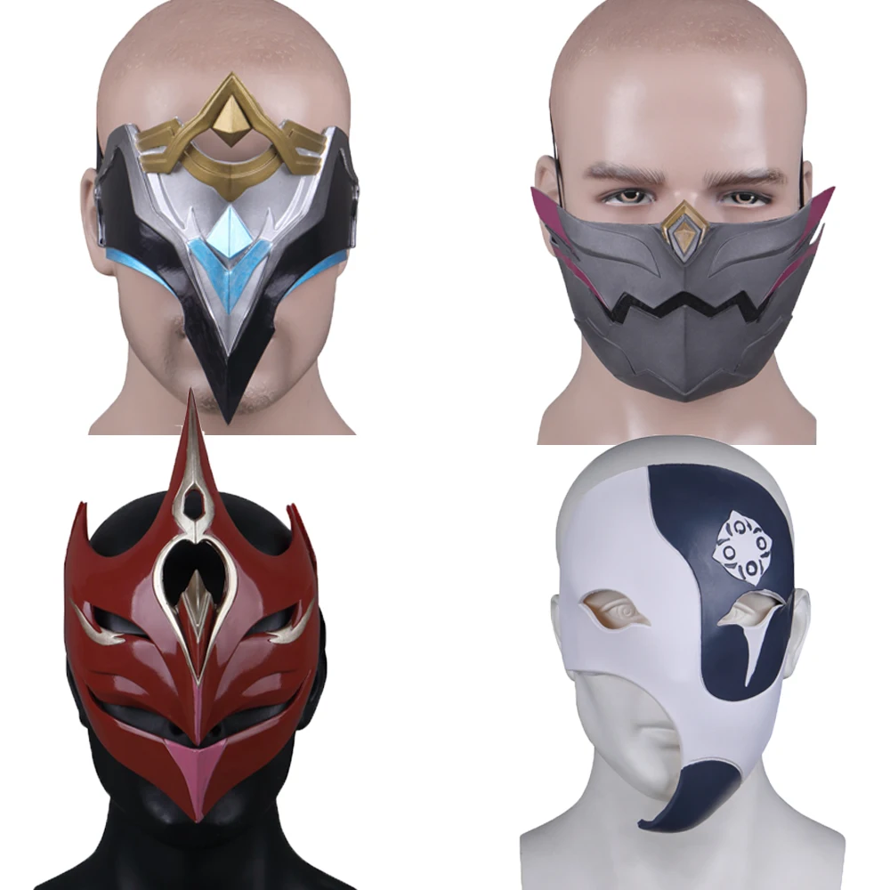 

Anime Genshin Impact Mask Latex Cosplay Tartaglia Il Dotorre Pv Kuki Shinobu Face Masks for Adult Il Dotorre Mask