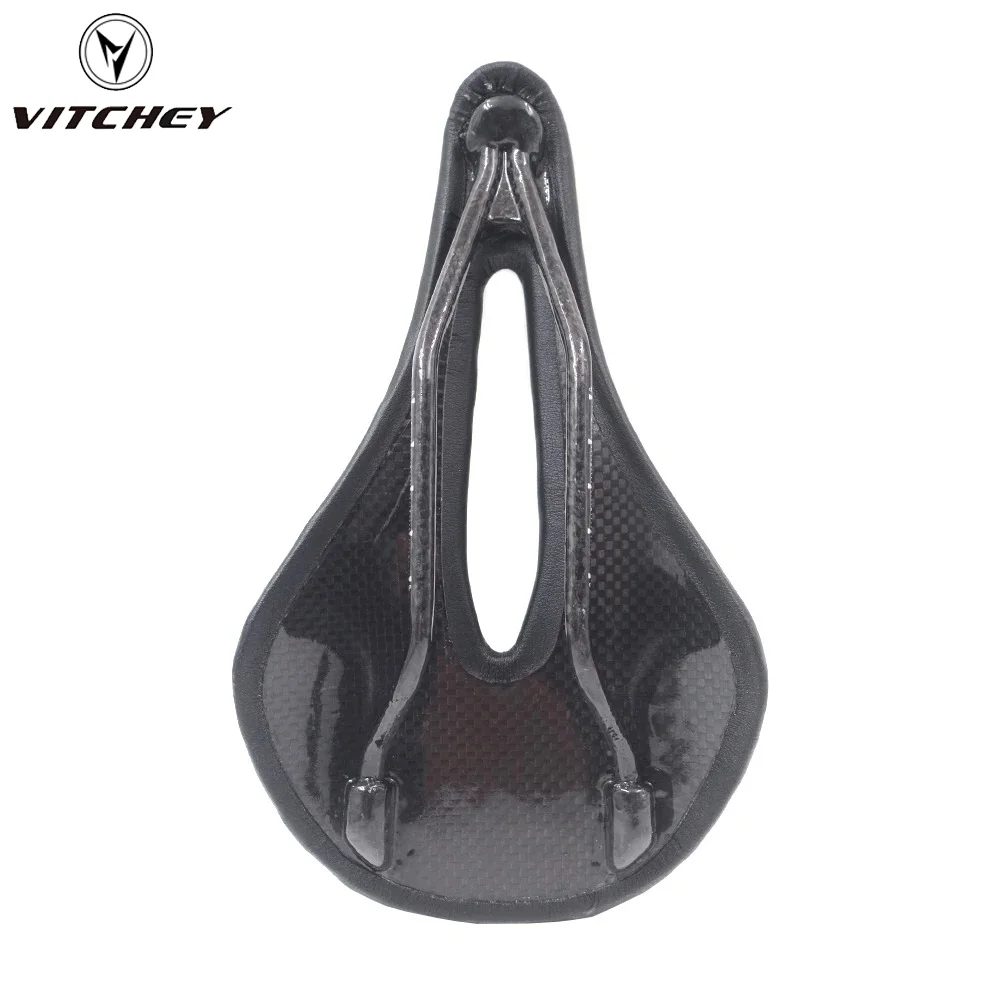 Vitchey الكربون السرج الجبلية/الطريق دراجة السرج إطارات دراجة تسلق الجبال خفيفة الوزن الجلود وسائد الكربون 143 155 مللي متر السرج