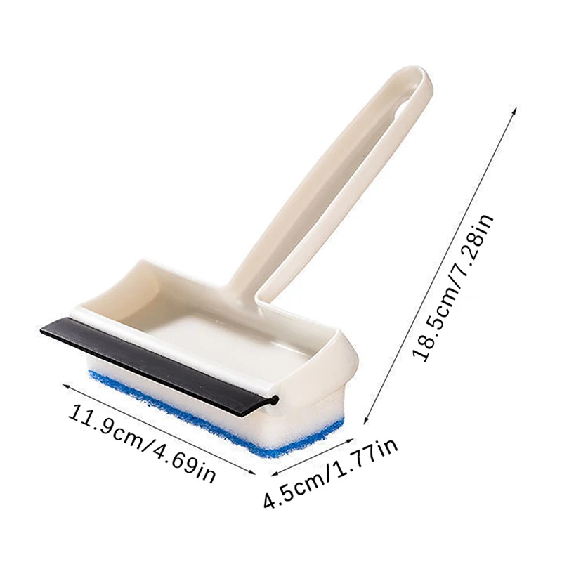 Magic Window Glass Cleaning Brush Double-Sided Sponge Wiper Scraper Bathroom Wall Shower Squeegee Mirror Scrubber Tools