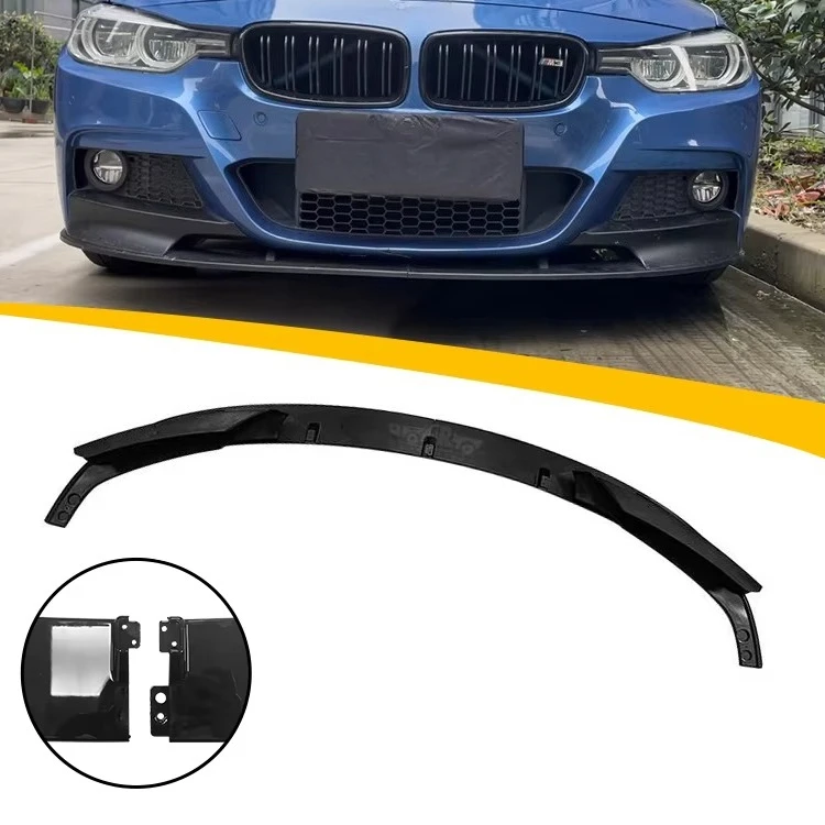 

F30 Front Splitter Plastic Carbon Look Car Chin Spoiler Front Bumper Lip for 3 Series F30 M Sport 340i 2012-2018