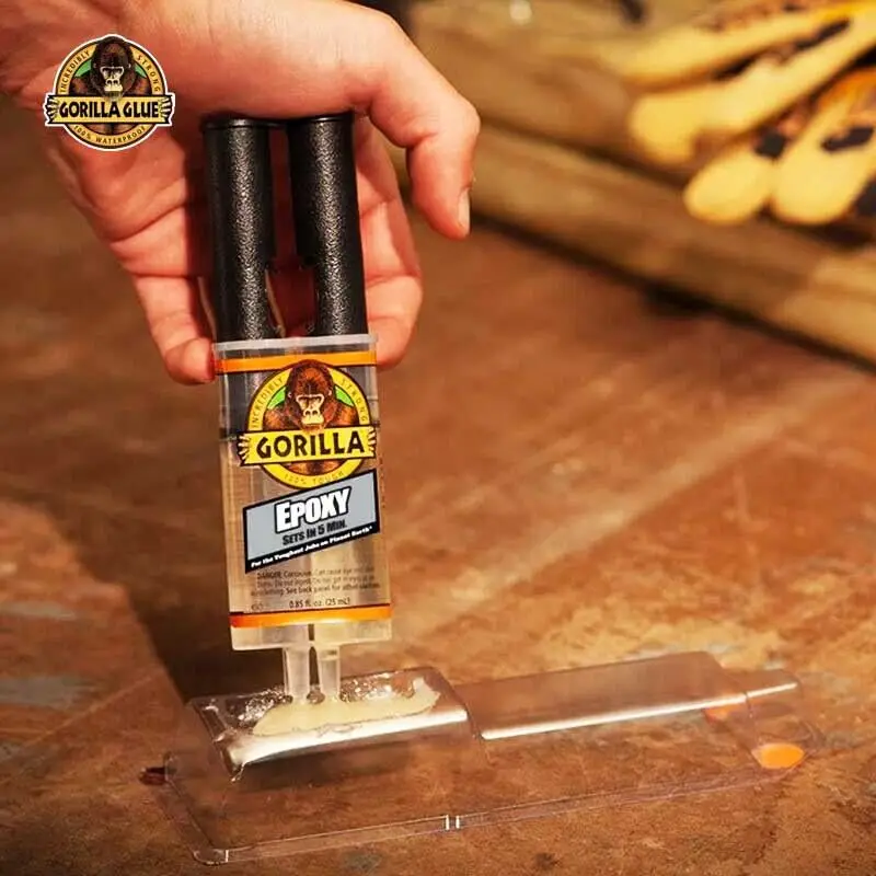 غوريلا إيبوكسي شفاف 25 مل لاصق مكون من جزأين مقاوم للمذيبات معالج مرة واحدة