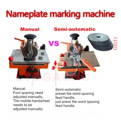Manual/Semi-automatic manual nameplate marking machine metal aluminum labeling coding numbers letters label printer machine