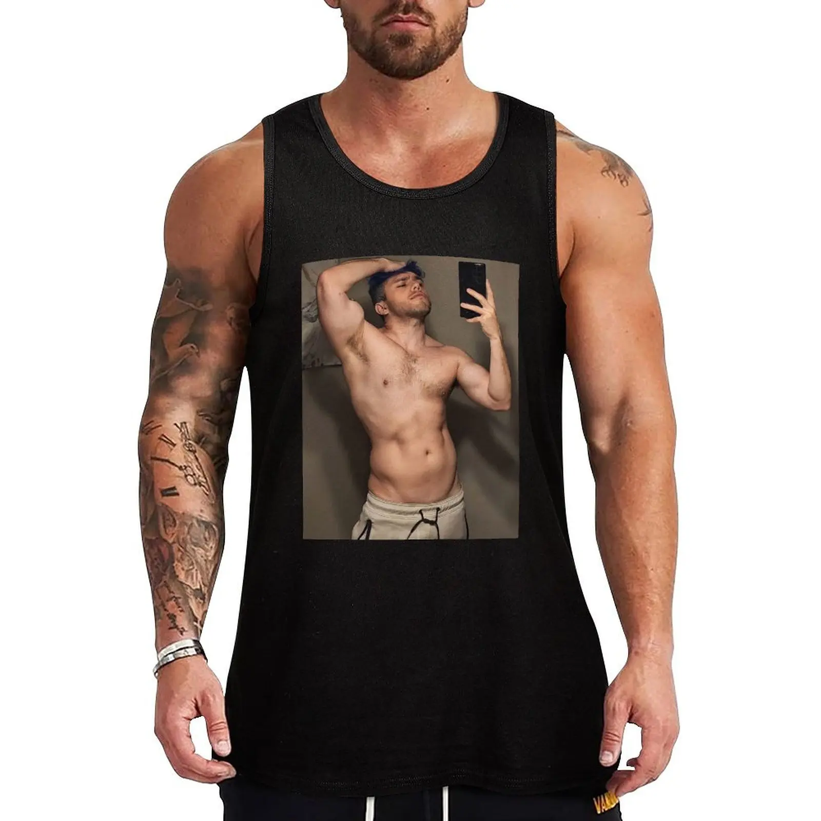 mirror selfie Tank Top men clothing anime top summer 2024 fitness