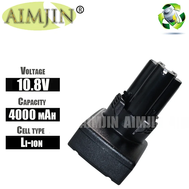 1 piece BL1013 10,8 V-12V 4000mAh Li-Ion Batterie de Remplacement  for Makita BL1013 BL1014 194550-6 Electric tool battery