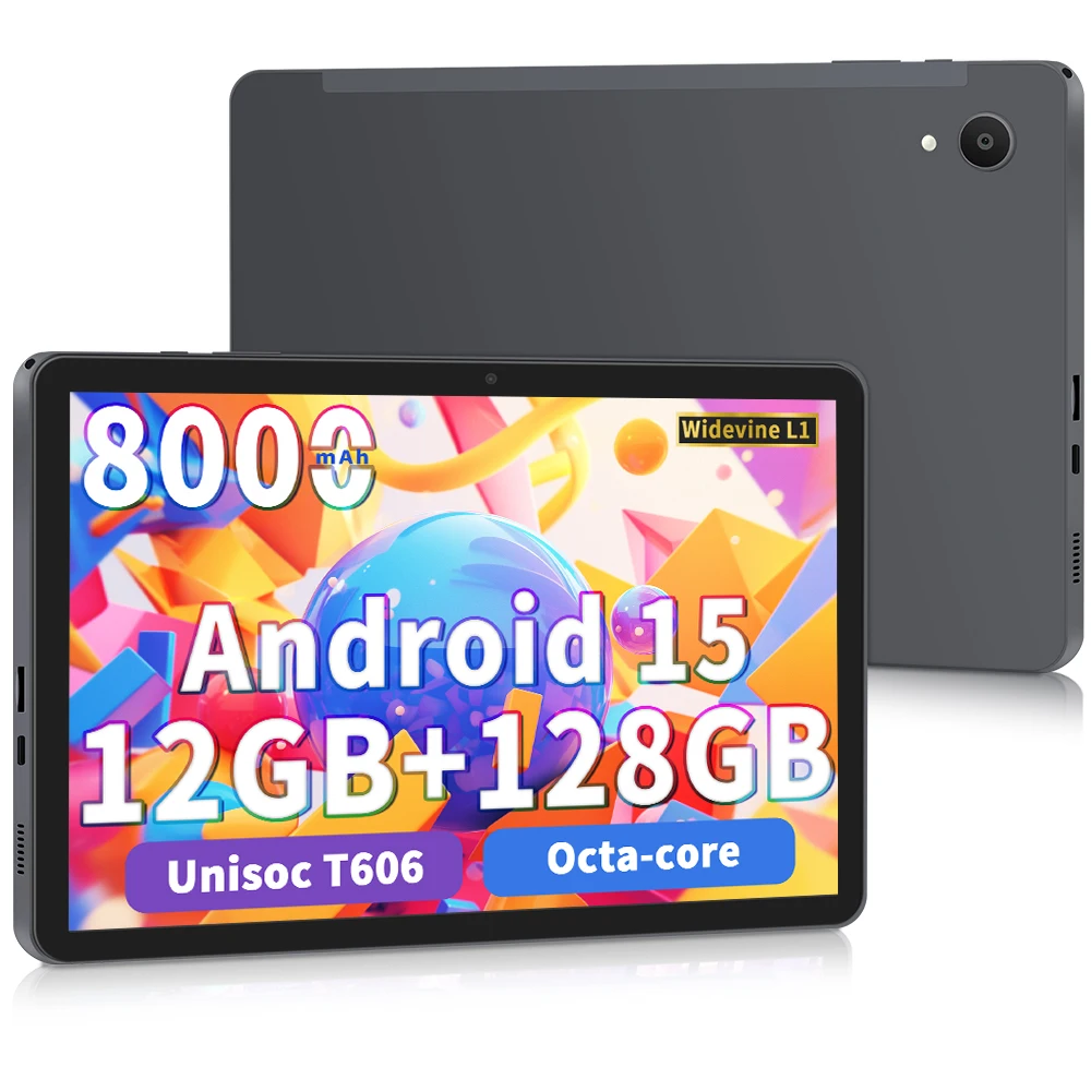 Paitanry 10.95 Inch Android 15 Tablet 12GB+128GB Octa-Core 8000mAh 1TB Expand WiFi6 Dual Speakers 2MP+13MP Camera Tablet PC