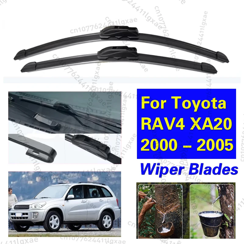 

For Toyota RAV4 XA20 2000 2001 2002 2003 2004 2005 Car Accessories Front Windscreen Wiper Blade Brushes Wipers U Type J Hooks