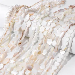 Natural White Shell Beads Mother of Pearl Bead Round Star Moon Shape Dyed Shell Beads for Jewelry Making DIY Bracelet Necklaces