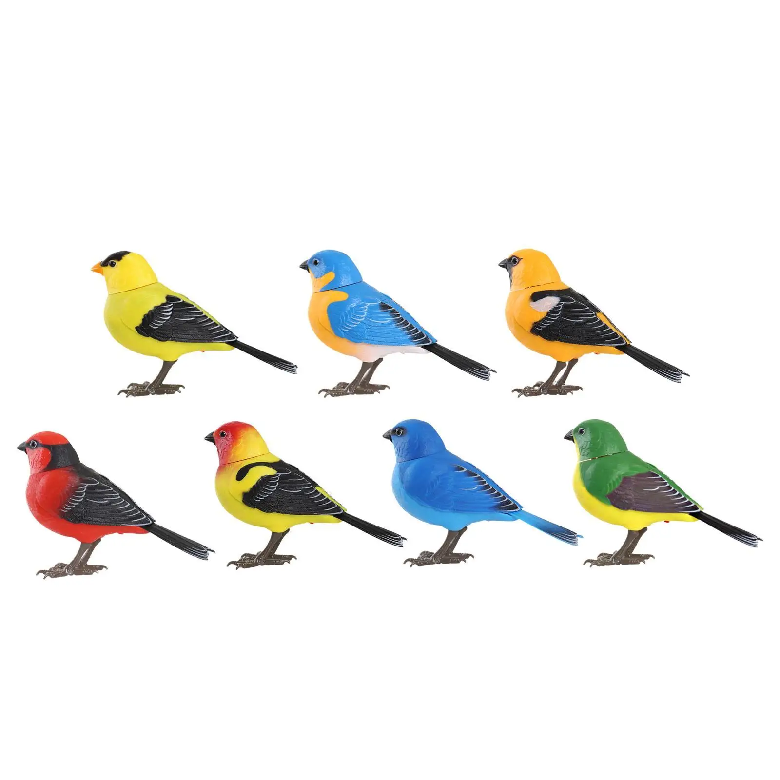 Realistic Robot Bird Toy Lifelike Parakeet with Motion Sound Activation Safe PP Material Perfect Gift for Kids Home Decor Chirps
