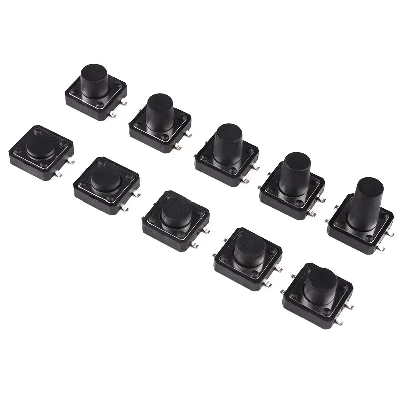 20PCS PCB Tactile Tact Push Button Switch SMD 4Pin Micro Switch 12*12*4.3/5/6/7/8/9/10/11/12mm 12x12x4.3MM 12x12x5MM 12x12x6MM