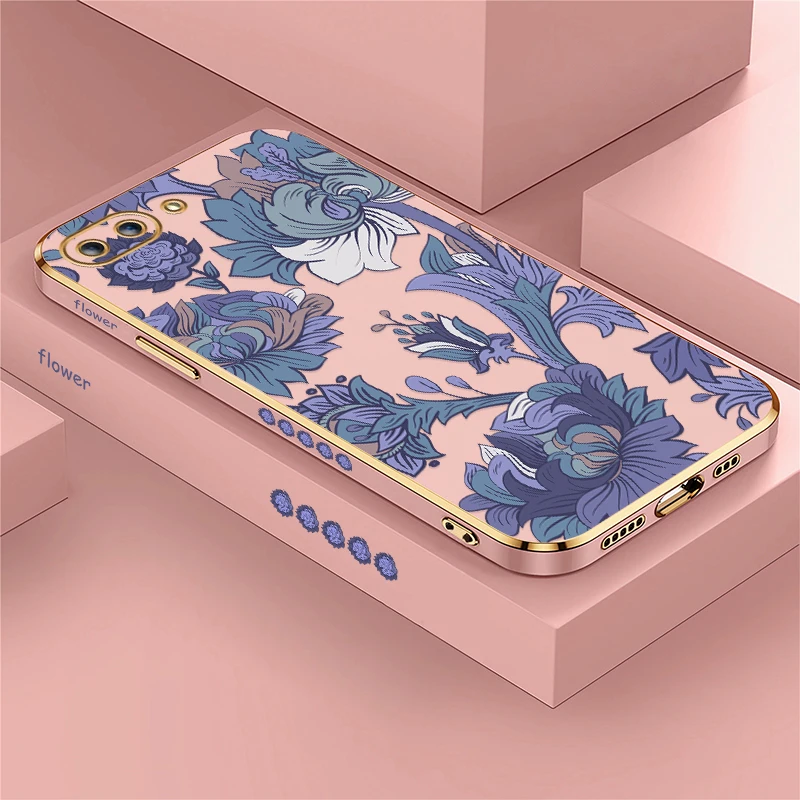 جراب هاتف لهاتف انفينيكس هوت 20 20S 20i 30i 30 4G 5G 40 Pro 40i غطاء فاخر مقاوم للصدمات من السيليكون الناعم المطلي على شكل زهرة #1