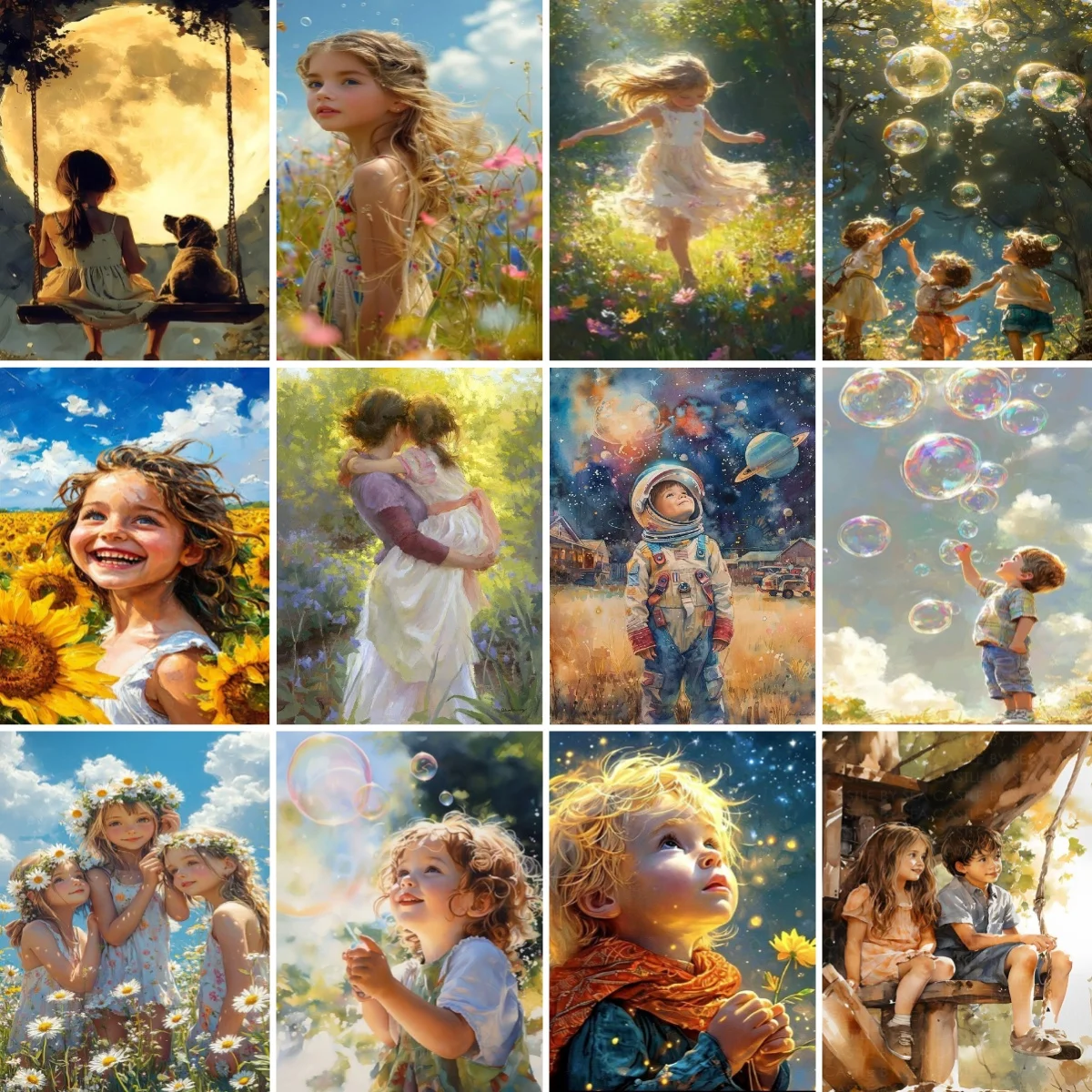 

DIY цифровая картина маслом детская красочная ручная роспись подарки для взрослых подходит для подарков на день рождения украшение стены дома