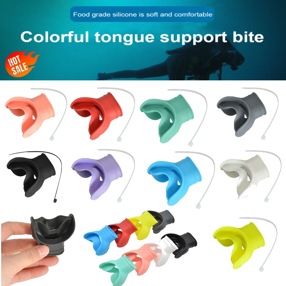 1pcs Silicone Scuba Diving Mouthpiece Scuba Moldable Bite Mouthpiece Regulator Cover for Free Deep Snorkeling Underwater Accesso