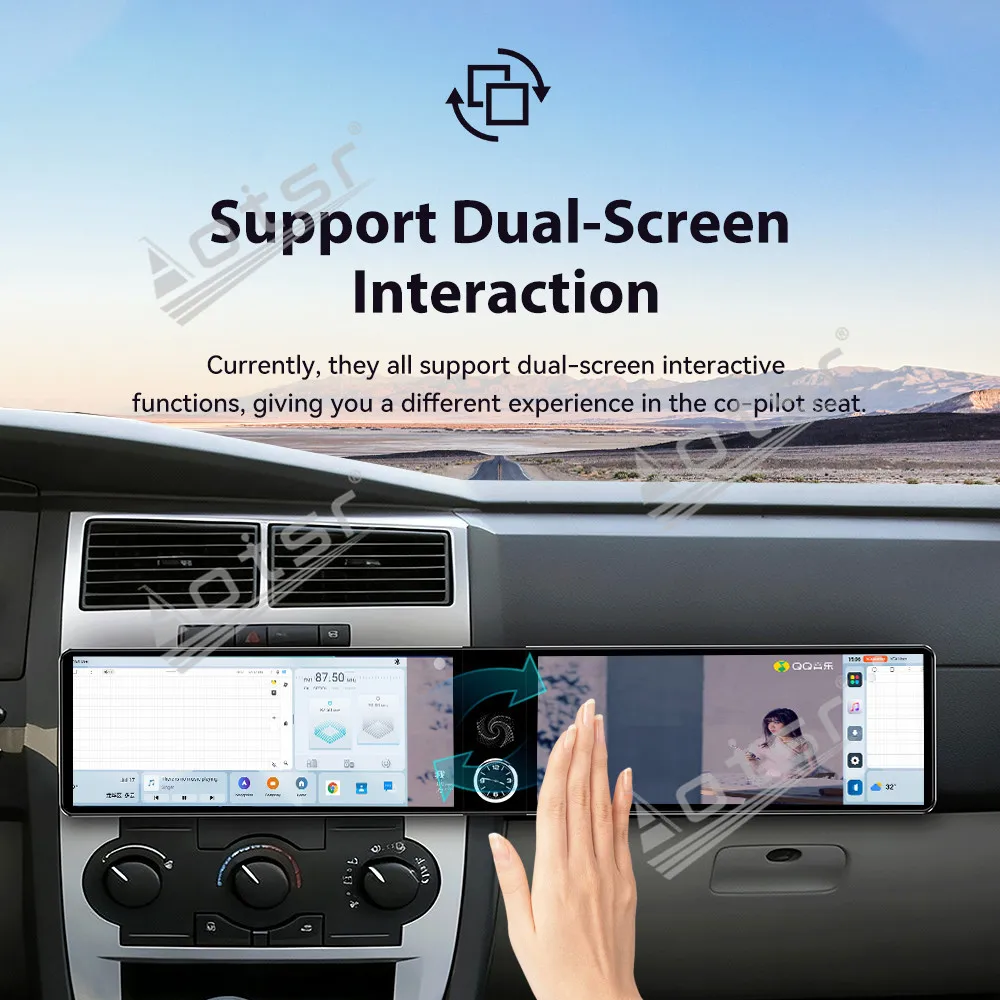 

12.3-дюймовый двойной экран для Dodge Charger/Magnum 2004-2007, Android 13, CarPlay, GPS-навигация, мультимедийный проигрыватель, стереосистема, головное устройство