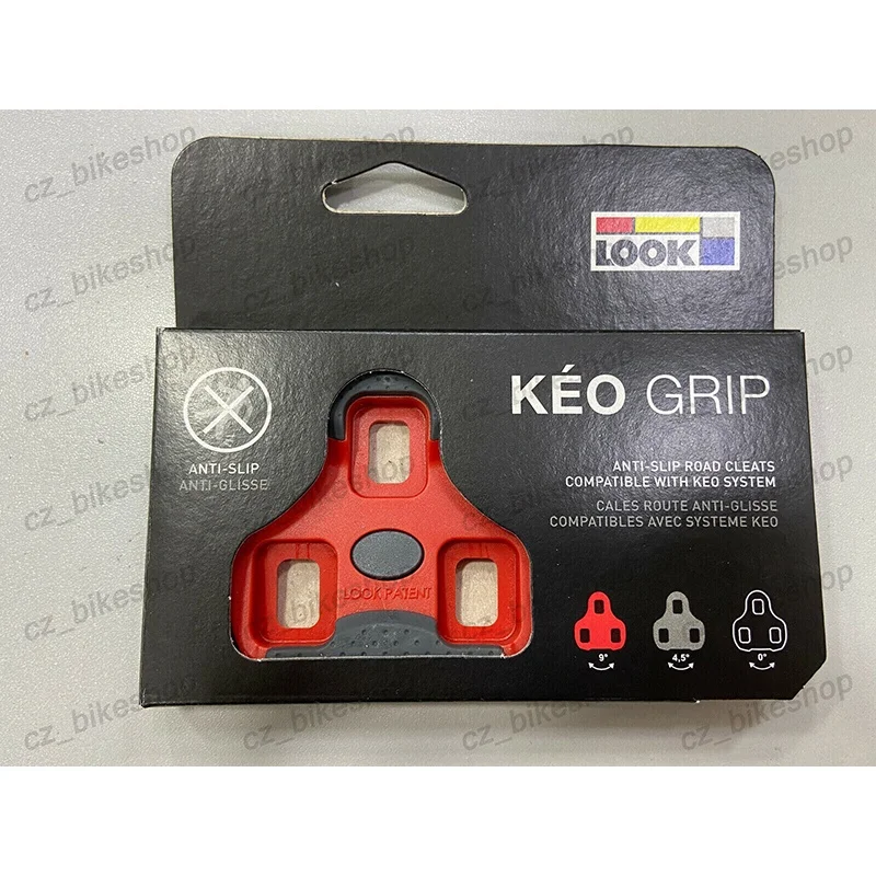 ลักษณะปุ่มสตั๊ดที่แนบมาด้วย KEO Grip จักรยานเสือหมอบระบบกันลื่นแผ่นล็อค TPU CLAMP สามารถวางตำแหน่ง0/4ได้5/9องศา