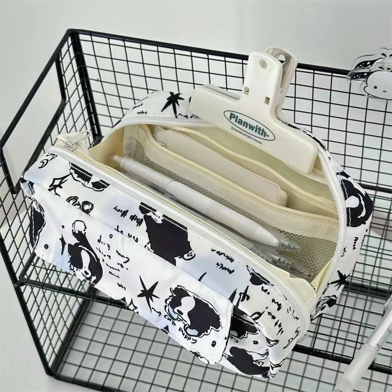 Border Collie Puppy Pencil Case Cute Pencil Bag Large Capacity Stationery Storage Pouch School Supplies Travel Cosmetic Bag