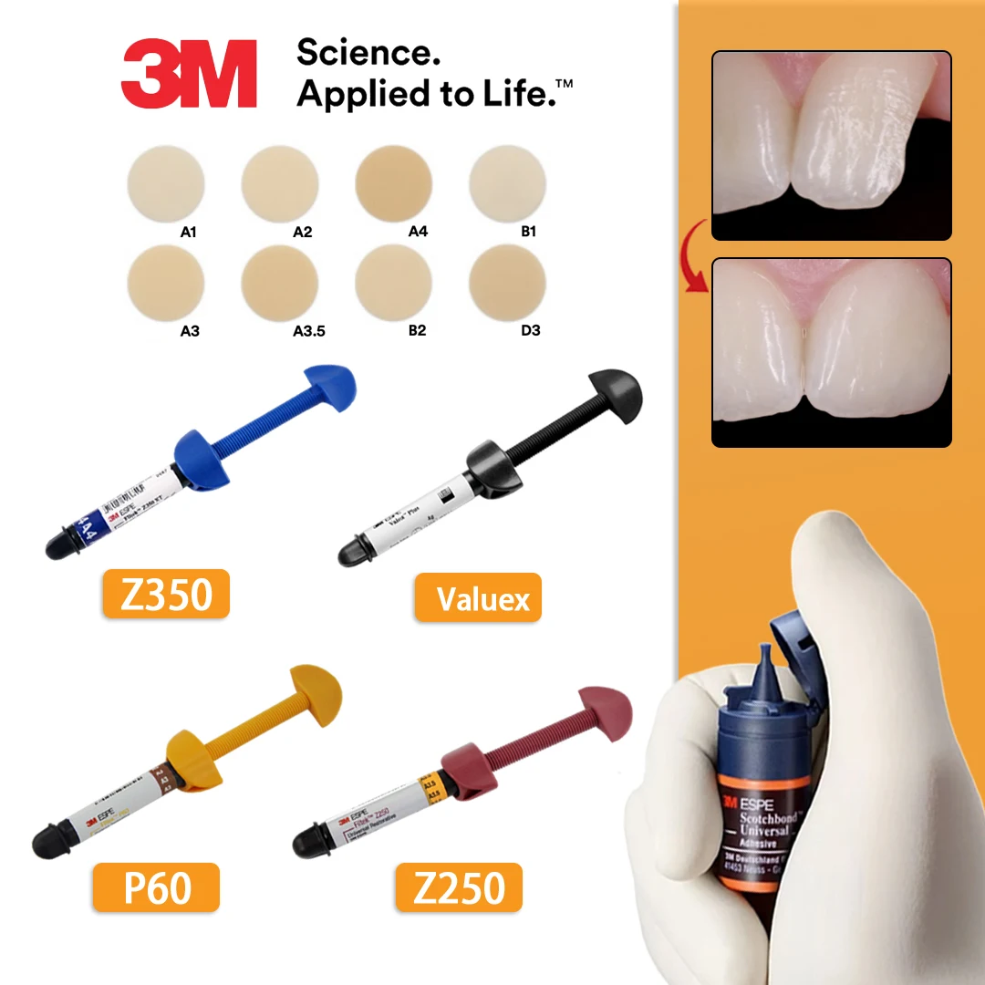 3M ESPE Adper Single Bond Universal Adhesive Dental Resin Etch Paste Light Cure Scotchbond Restorative Bonding Agent Teeth Glue